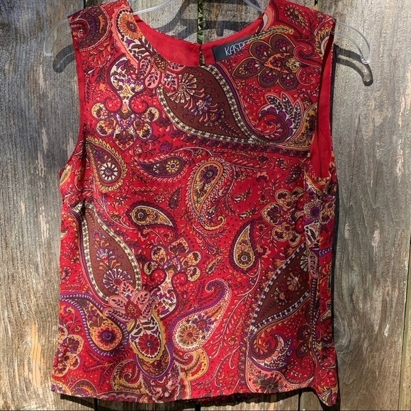 Paisley autumn print sleeveless top new no tags - Picture 1 of 9